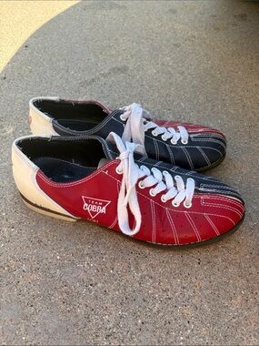 Vintage King Cobra Red, Blue & White Size 9 women Bowling Shoes Sneakers